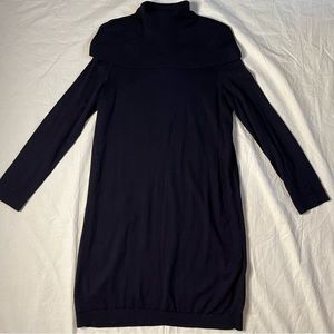 Cos Sweater Dress 100% Wool Turtleneck Cape Size M